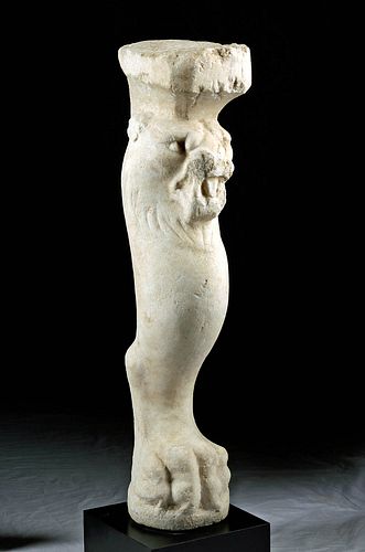 MASSIVE ROMAN MARBLE TRAPEZOPHORON 370edb