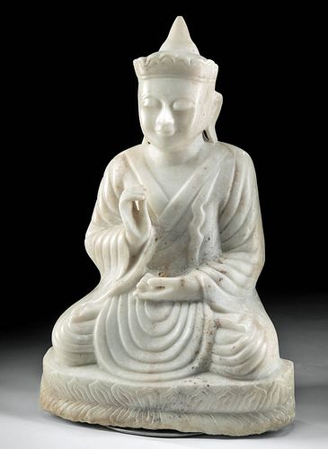 19TH C BURMESE MANDALAY MARBLE 370f17