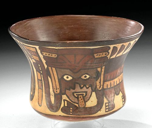 NAZCA POLYCHROME BOWL ANTHROPOMORPHIC 370f36