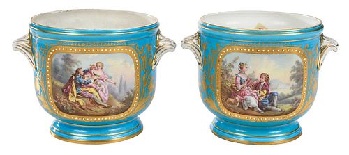 PAIR OF SEVRES STYLE PORCELAIN 370f39