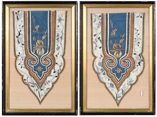 TWO FRAMED CHINESE NEEDLEWORK PANELSQing 370f90