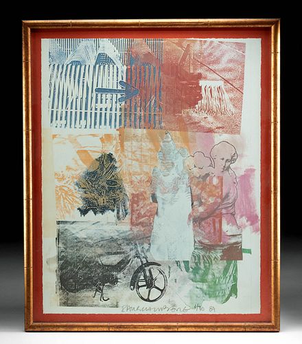 SIGNED RAUSCHENBERG LITHOGRAPH 370f96