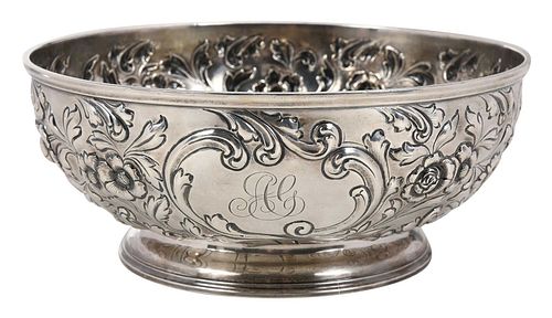 STERLING FOOTED BOWLAmerican, early