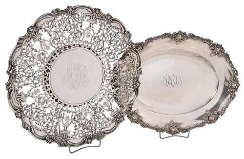 TWO STERLING SERVING PIECESAmerican,