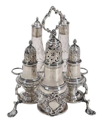 GEORGE III ENGLISH SILVER CRUET 371026