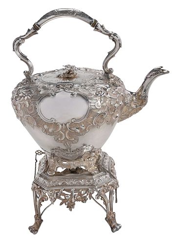 SCOTTISH SILVER HOT WATER KETTLE,