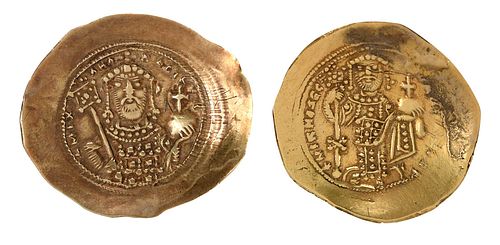 TWO 11TH CENTURY BYZANTINE GOLD