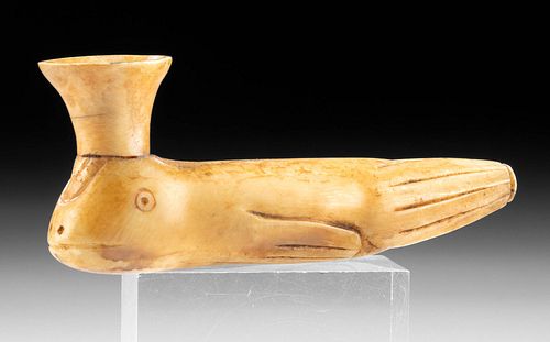 19TH C INUIT WALRUS IVORY SMOKING 371076