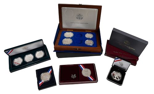 SILVER AND CLAD COMMEMORATIVE COIN GROUP1983