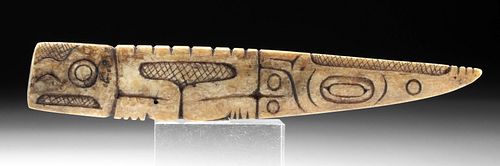 19TH C NORTHWEST COAST BONE ZOOMORPHIC 371072