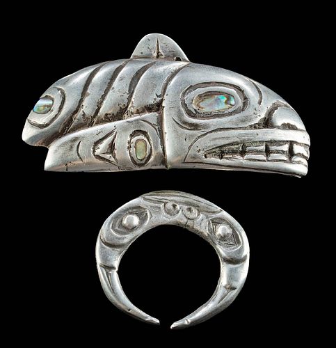 20TH C TLINGIT SAANICH TIN ALLOY 37109f