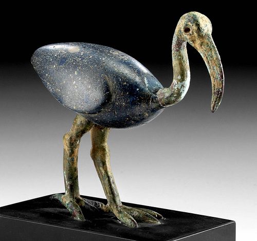 RARE EGYPTIAN STRIDING IBIS BRONZE 3710cf