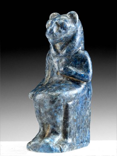 RARE EGYPTIAN LAPIS LAZULI SEATED 3710d7