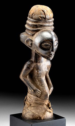 20TH C. DRC HEMBA KUSU WOOD POWER FIGURE,