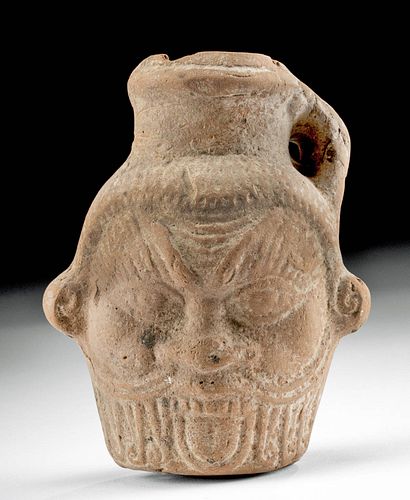 ROMANO-EGYPTIAN POTTERY JAR - HEAD