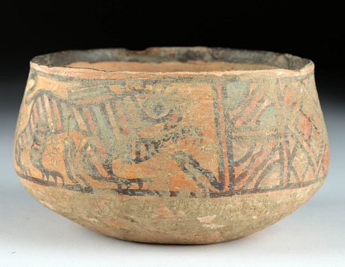 INDUS VALLEY POTTERY BOWL W/ ZOOMORPHIC