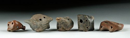 LOT OF 5 ANCIENT WEST MEXICAN POTTERY 37119a