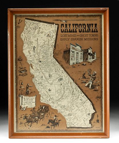 FRAMED ANDY DAGOSTA ILLUSTRATED MAP