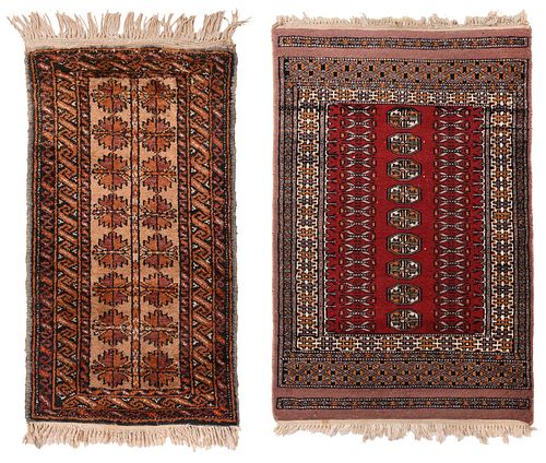 TWO HAND KNOTTED MATS20th century  3711ef