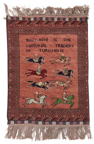 TURKMEN BUZKASHI RUG20th century,