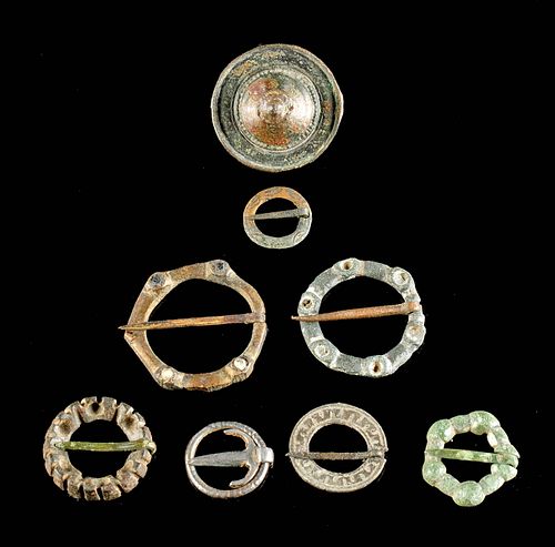 EIGHT 7TH C. EUROPEAN SILVER, BRONZE,