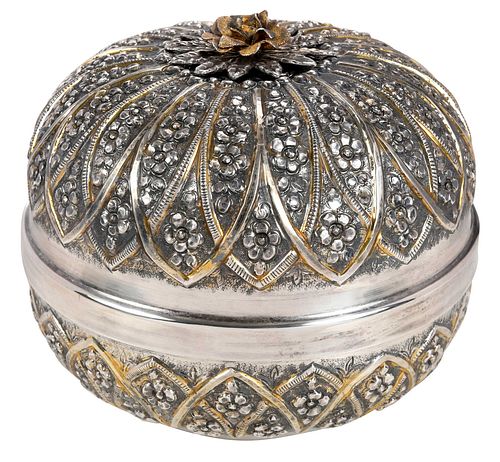 CONTINENTAL SILVER LIDDED BOWL20th 3712cf