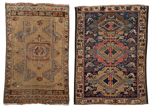 TWO HAND KNOTTED PERSIAN MATSearly