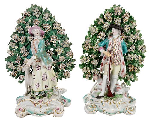 PAIR DERBY PORCELAIN FIGURESBritish,