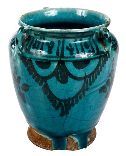 PERSIAN TURQUOISE GLAZED POTTERY