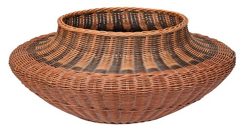 NORTH MEXICAN WOVEN WICKER BASKETof 37130a