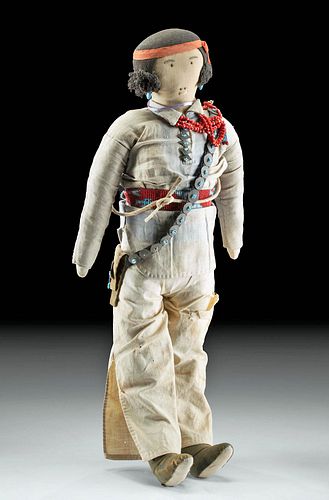 NATIVE AMERICAN DOLL W/ BEADS &