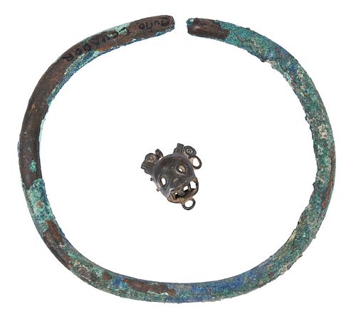 MESOAMERICAN COPPER BANGLE AND