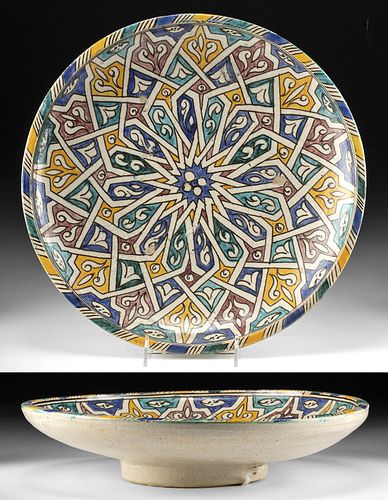 19TH C. MOROCCAN FEZ POLYCHROME