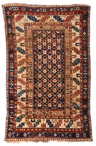 KAZAK RUG20th century blue field 371368