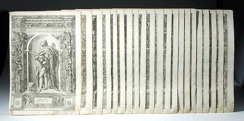 21 BAROQUE ENGRAVINGS OF ARMOR (CUSTODIS-FONTANA)David