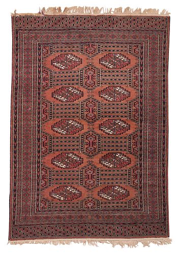 TURKMEN RUG20 century orange field 37139d