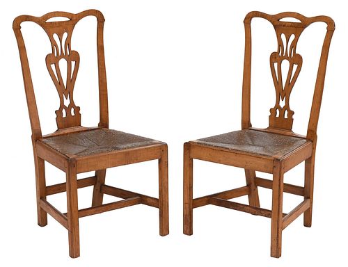PAIR OF AMERICAN CHIPPENDALE MAPLE 3713ab