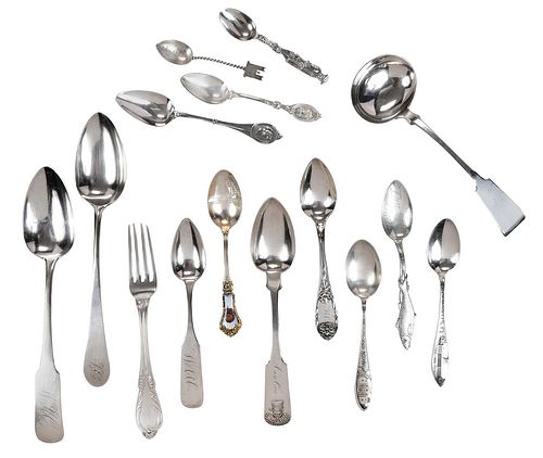 40 PIECES ASSORTED SILVER FLATWARE25