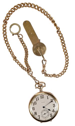 14KT ELGIN GOLD POCKET WATCH WITH 3713dc