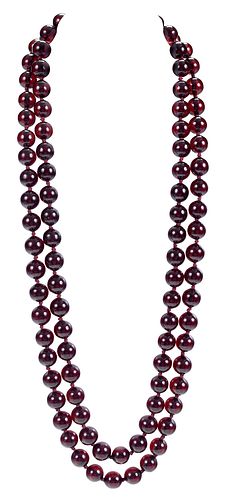 DOUBLE STRAND CHERRY AMBER BEAD 3713fe