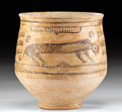 INDUS VALLEY BI-CHROME VESSEL W/