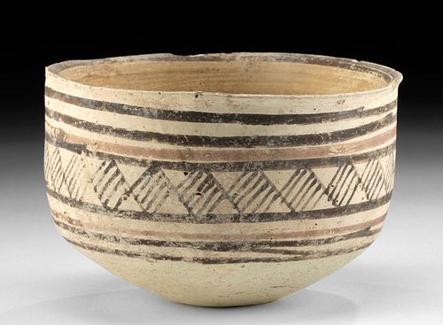 INDUS VALLEY POTTERY BOWL W HEXAGONAL 371462