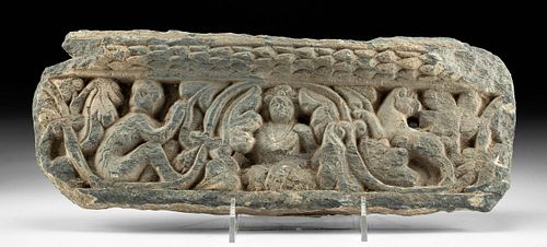 GANDHARAN SCHIST RELIEF PANEL SEATED 37145d