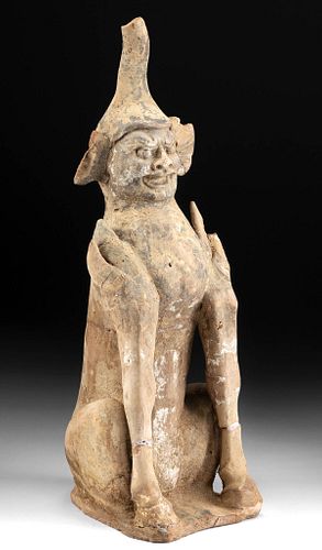 CHINESE TANG TERRACOTTA GUARDIAN 37146d