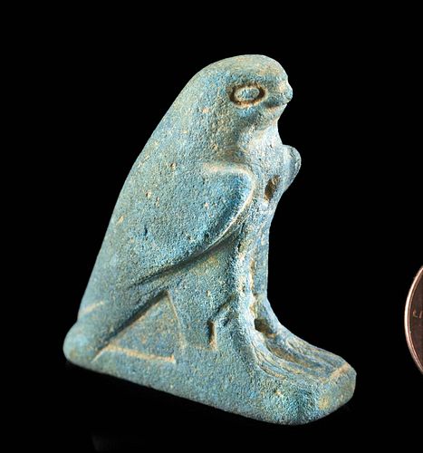 RARE EGYPTIAN PASTE GLASS FALCON 3714de