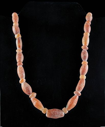 FINE ROMAN CARNELIAN BEAD NECKLACE 3714f2