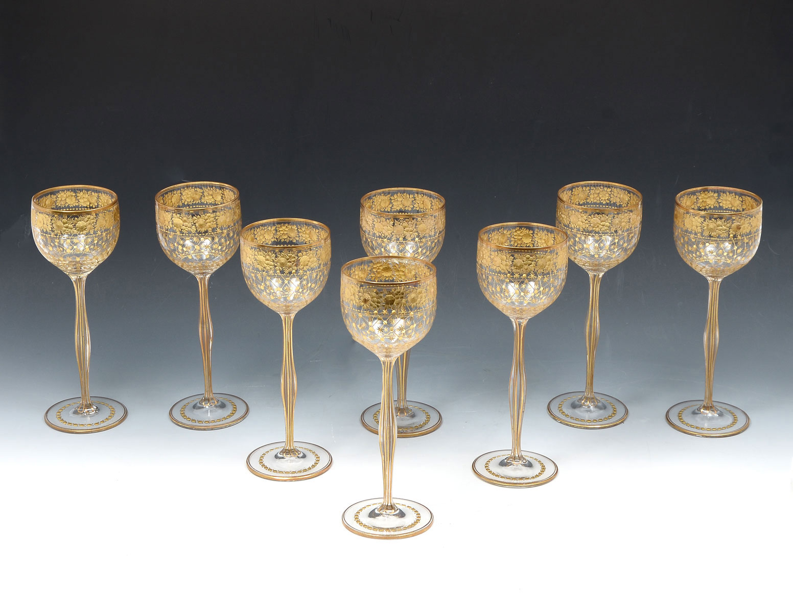 8 PC MOSER QUALITY LONG STEM WINE 36eed2