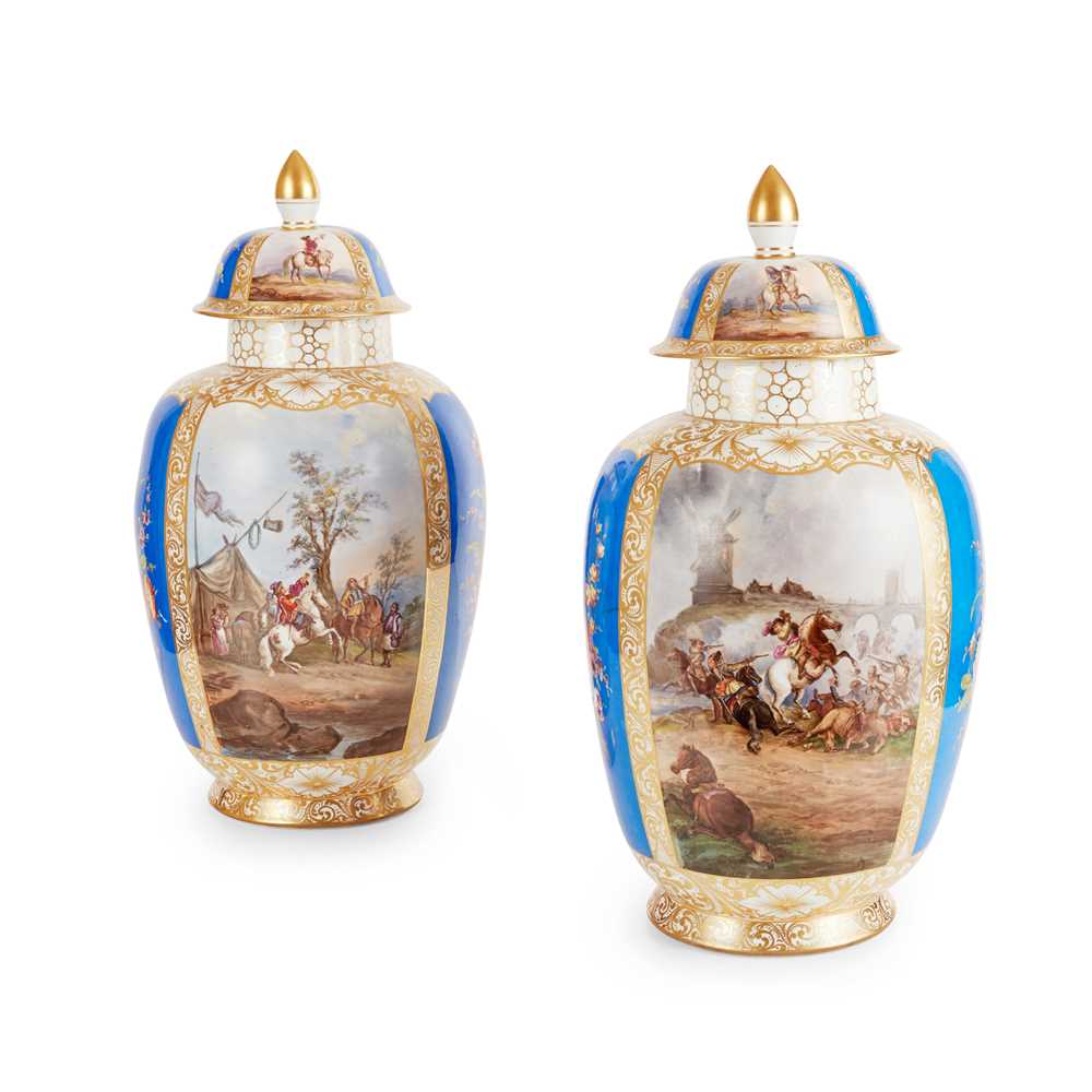 PAIR OF LARGE DRESDEN AUGUSTUS 36eee6