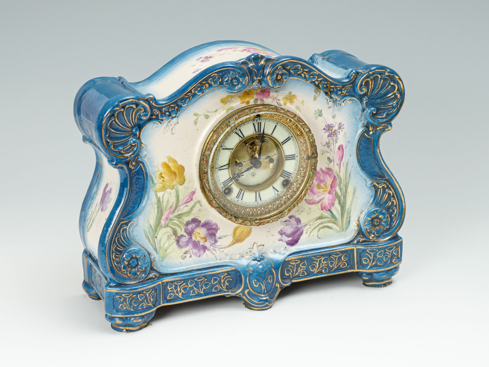 ANSONIA ROYAL BONN CHINA CLOCK  36ef3a