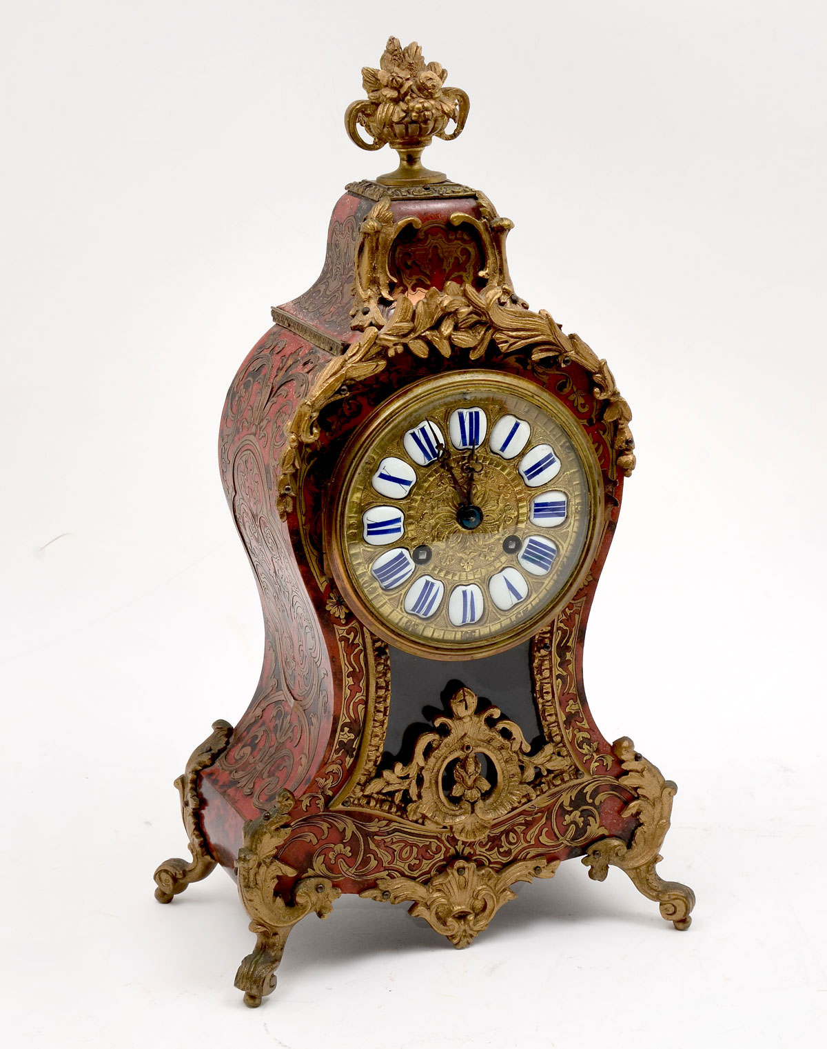 19TH CENTURY FRENCH BOULLE CLOCK: